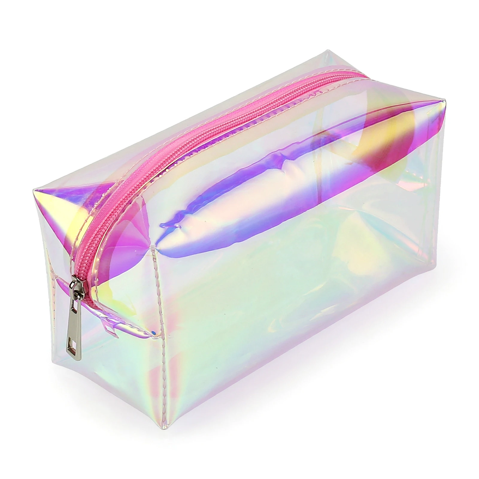 Waterproof Organizer Holographic Pouch PVC/TPU Travel Makeup Toiletry Wash Cosmetic Bag