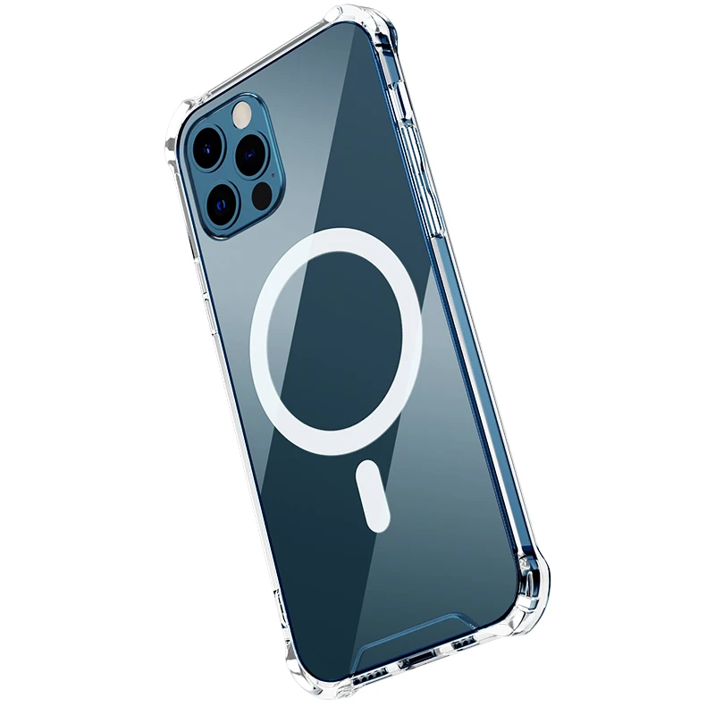 2022 прозрачный Магнитный чехол из ТПУ с магнитом для телефона беспроводным зарядным устройством iPhone 12 13 14 mini pro