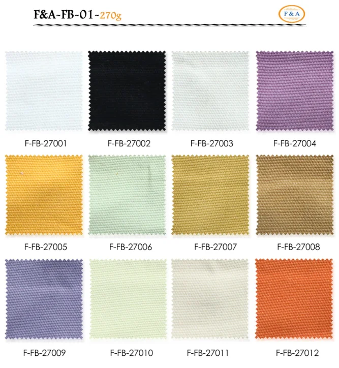 Stock Canvas 57' 270GSM Solid Color Cotton Canvas Fabric Wholesale Sewing Fabric High Quality Multiple Colors Low MOQ