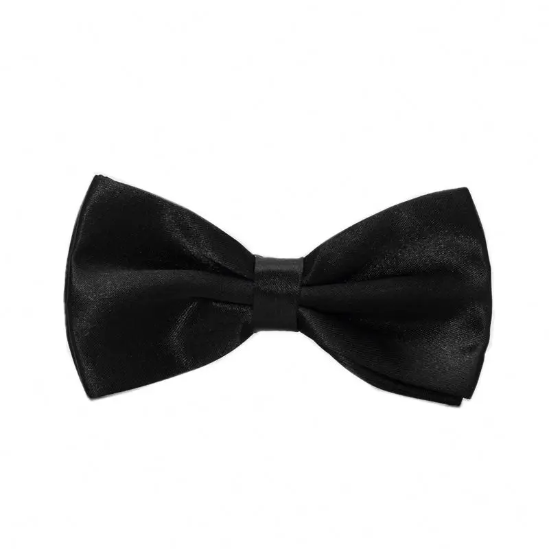 Mens Bowties Navy Blue Black Bow Tie Ties Men Satin Boys Bowtie