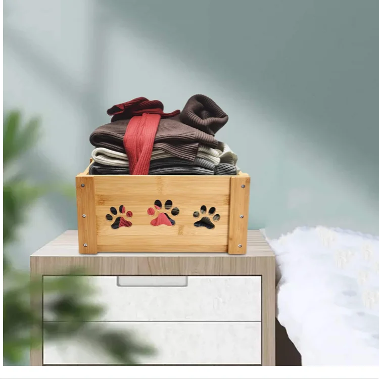 contracted design wooden dog toy box multi purpose  high quality finish wooden dog toy box pet food box
