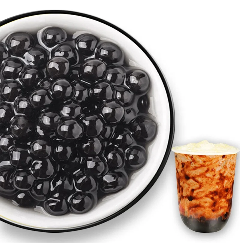 wholesale brown sugar boba balls quick cooking black tapioca pearls for milk tea shop bubble tea ingredients