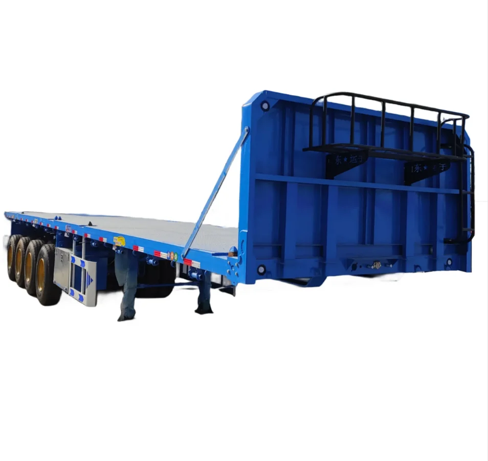 3 Axle Shipping 40 Feet Container Transport Flat Bed Trailer Flatbed Container Semi Trailer Price