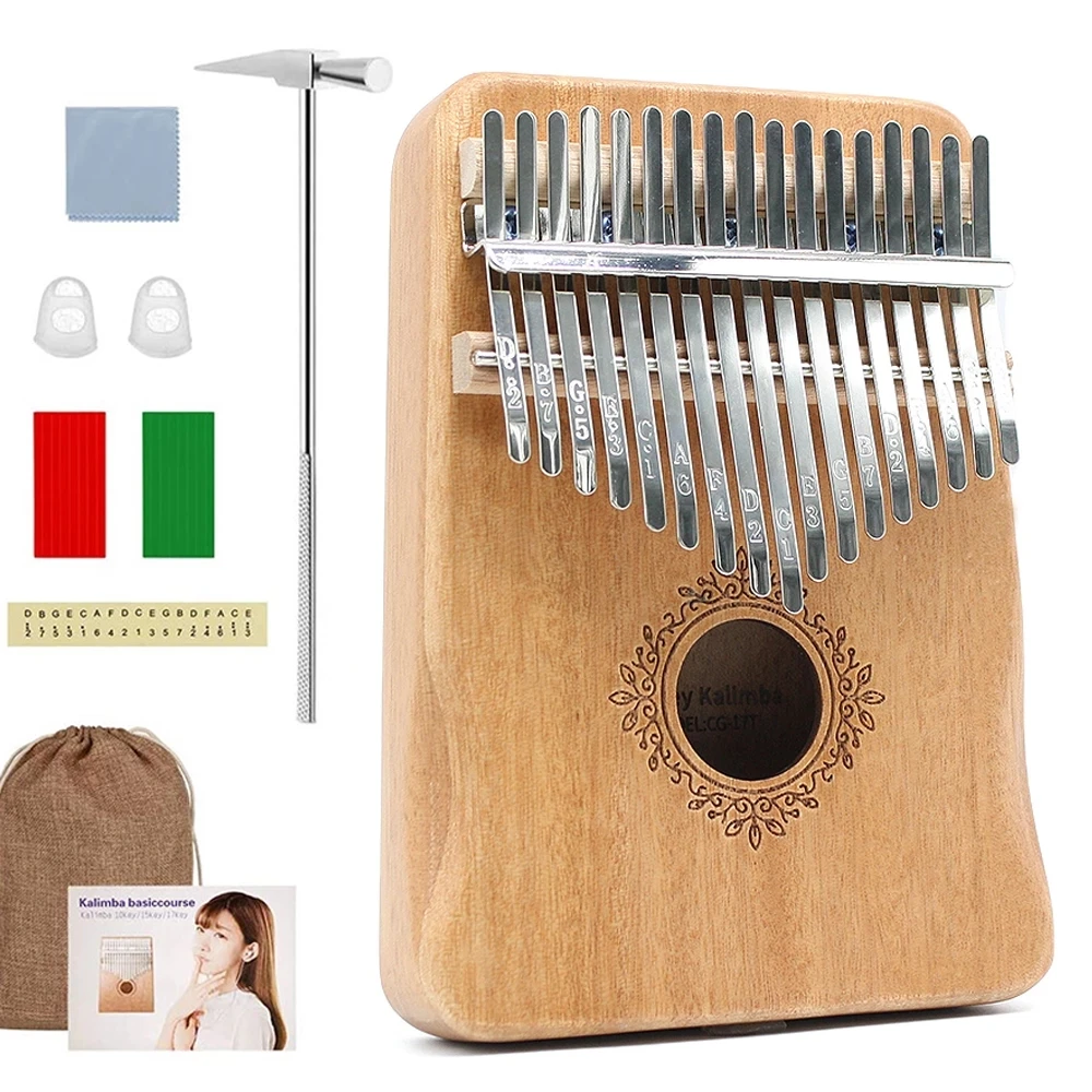 
mahogany kalimba musical instrument Kalimba 17 Keys Thumb Piano LKG-02 