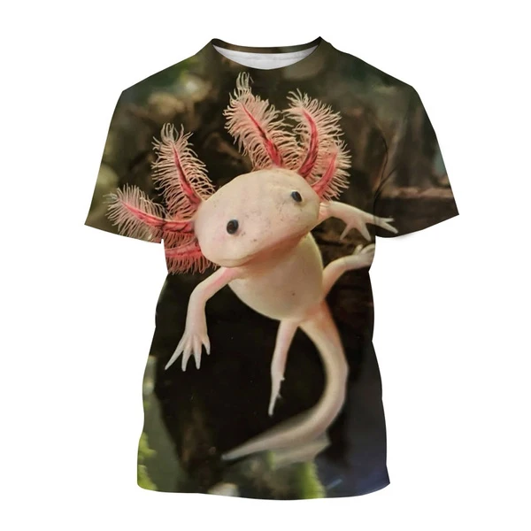 Funny Animal Axolotl 3D Digital Printing Shirt For Men Kid Newest Unisex Custom All Over Print T-Shirts OEM And ODM Tops