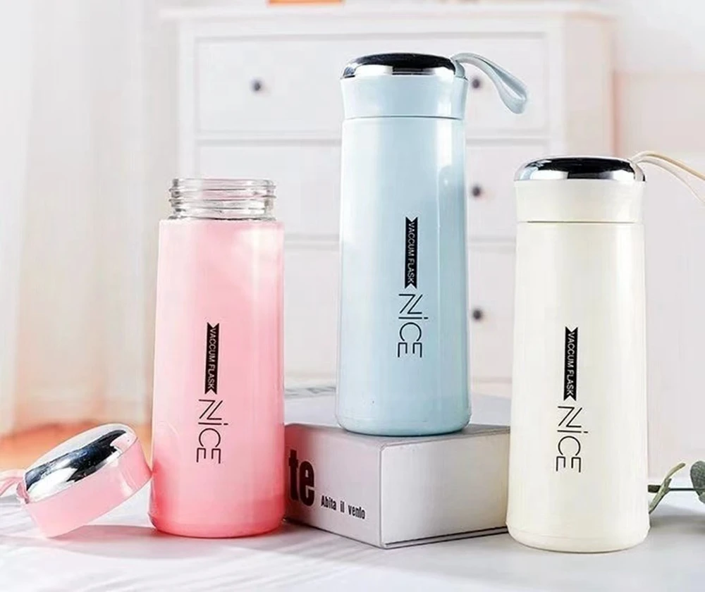 New Nice Glass Liner Creative Water Bottle Simple Department Store Student Bottle Advertising Gift