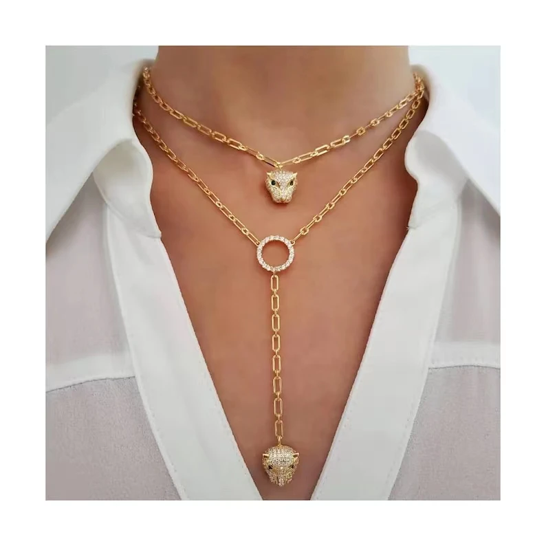 2023 Trendy Jewelry Factory Customization Hot Sale INS Gold Plated Letter Chain Choker Necklace for Lady