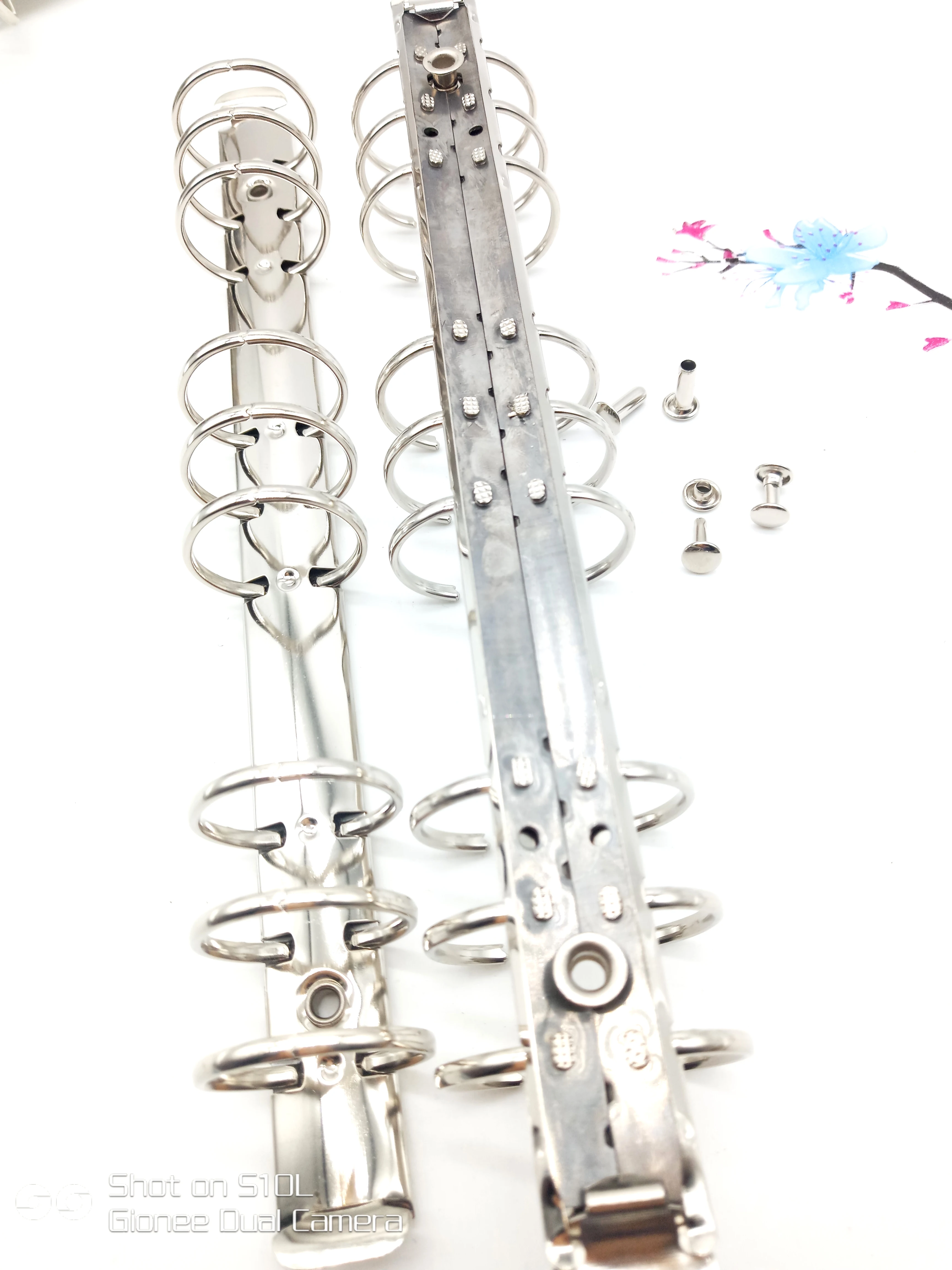 factory supplies round ring metal 6 ring binder file clip/ ring binder folder clip/ stationary file clip