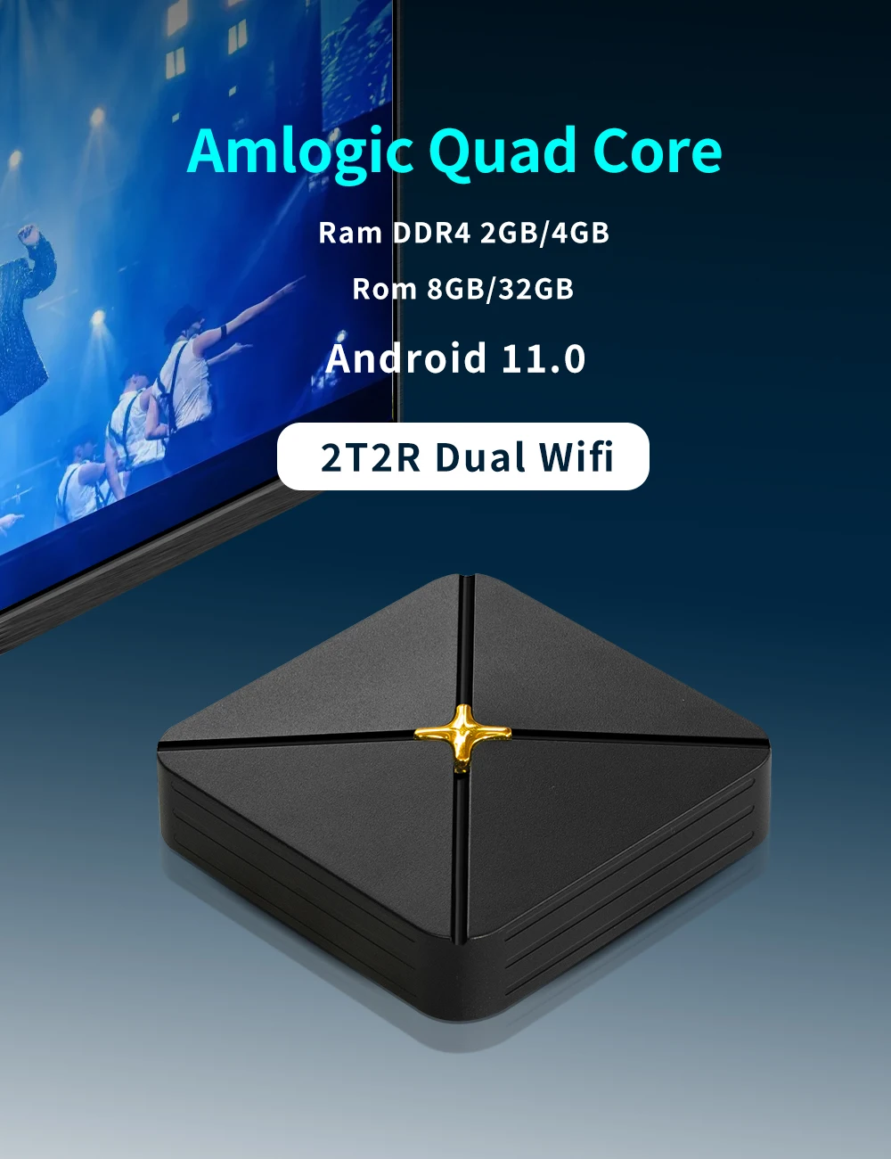 AOSP System Android TV Box rk3318 2.4/5G AC WiFi 5.0 BT OTT TV BOX with RTC Optional