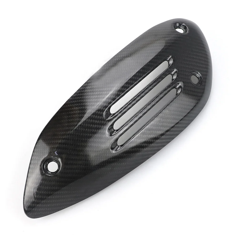 Motorcycle Real Carbon Exhaust Pipe Insulation Cover Heat Shield Protector for VESPA GTS 200 250 300 2013 - 2017 2018 2019 2020