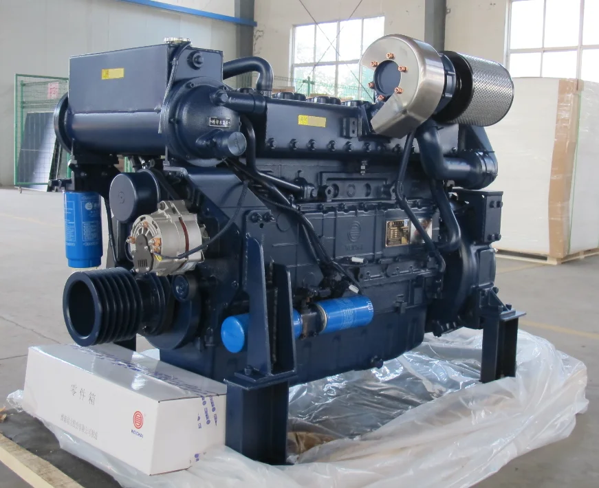 В наличии Weichai Судовой двигатель 190HP WD10C190-15 с предварительным HC138 коробки