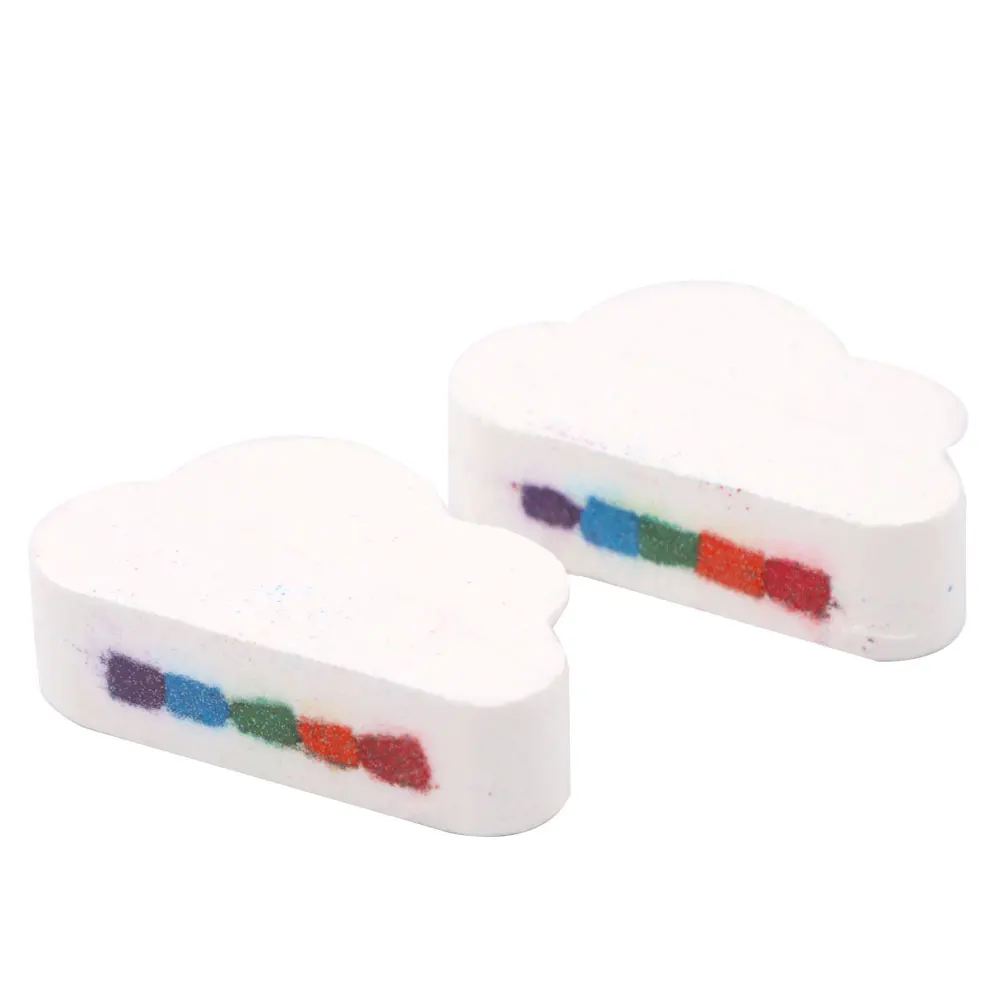Organic Natural Rich Bubble Essential Oil  Star Colorful Cloud Bubble Fizzy Rainbow Bath Bomb