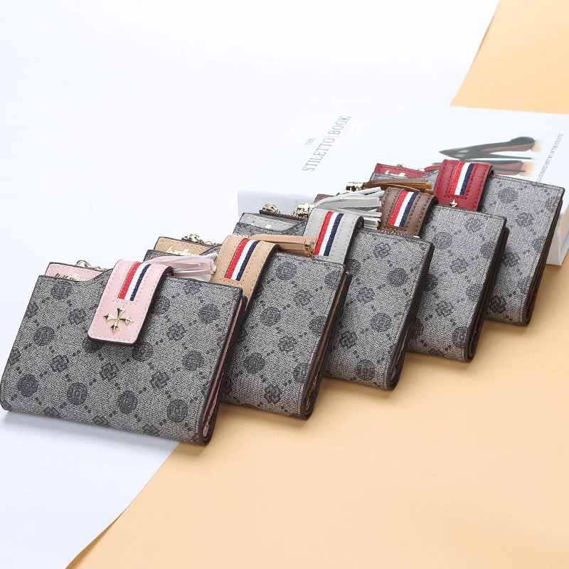 Baellerry New Style Classic Pattern Short Section Wallet For Women With Hasp And Tassel,Lady Coin Purse