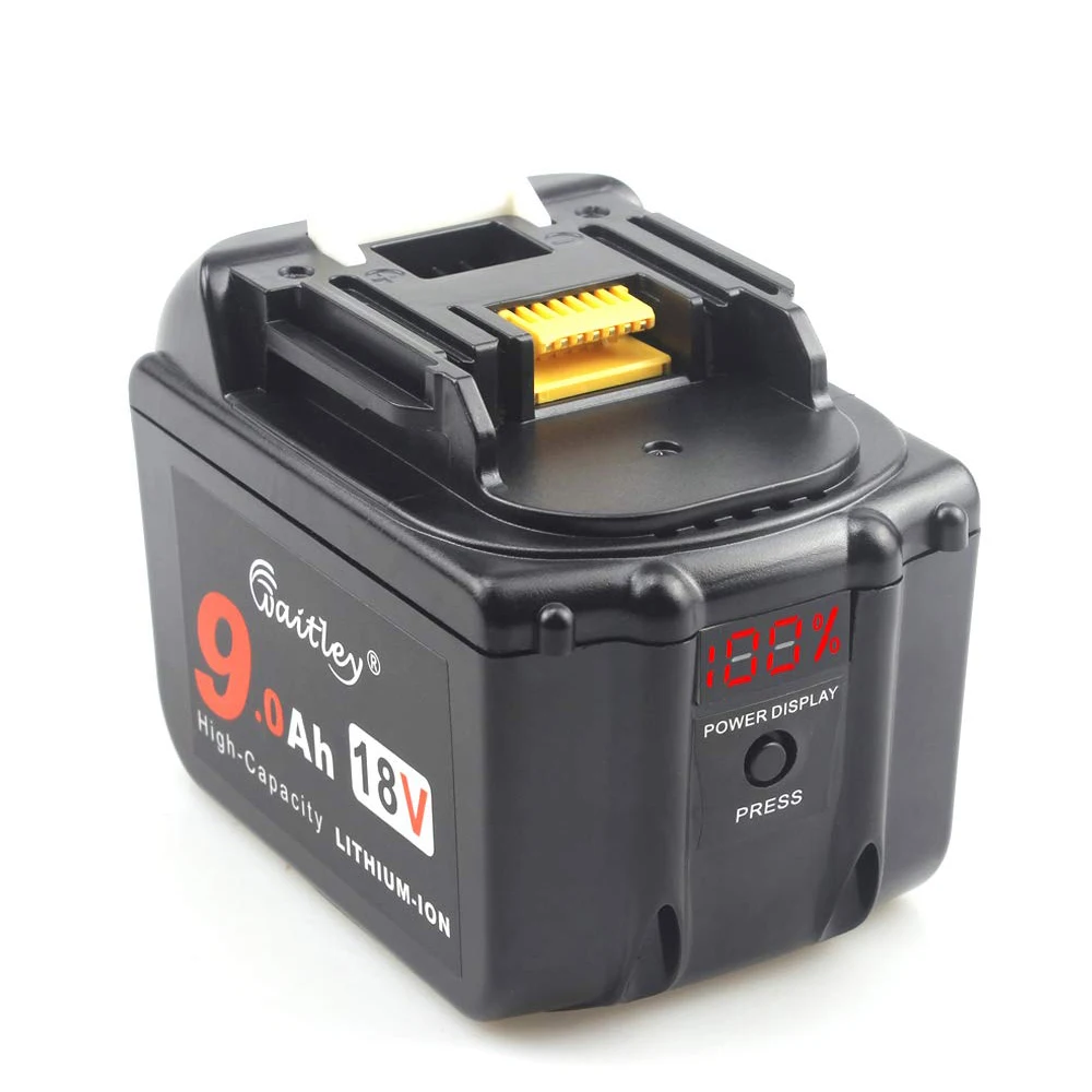 Waitley 18V 9.0Ah Battery for Makita Power Tool BL1830 BL1840 BL1850 BL1860 1890 18 v 18Volt 9000mAh Lithium-Ion Replacement 9A