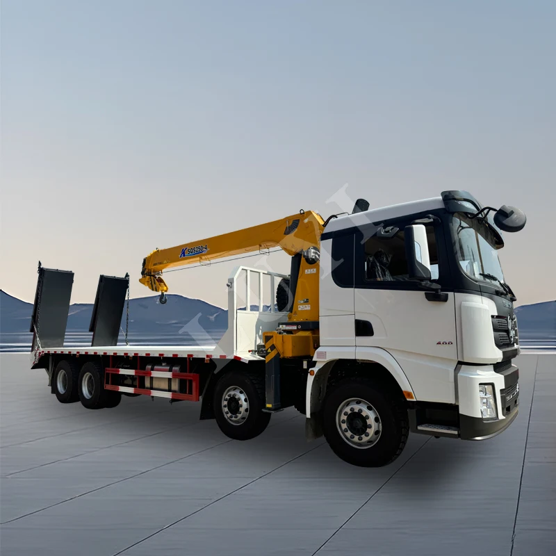 Shacman X3000 6tons Telescopic straight arm Lifting crane with 5 fingers Automatic hydraulic claw mounted on truck tractor