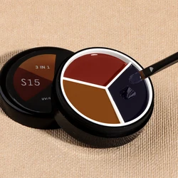 2022 New 3 Colors In 1 Non-Flow Solid Pudding Cream Gel Nail Polish Gillter Pudding Paint Gel