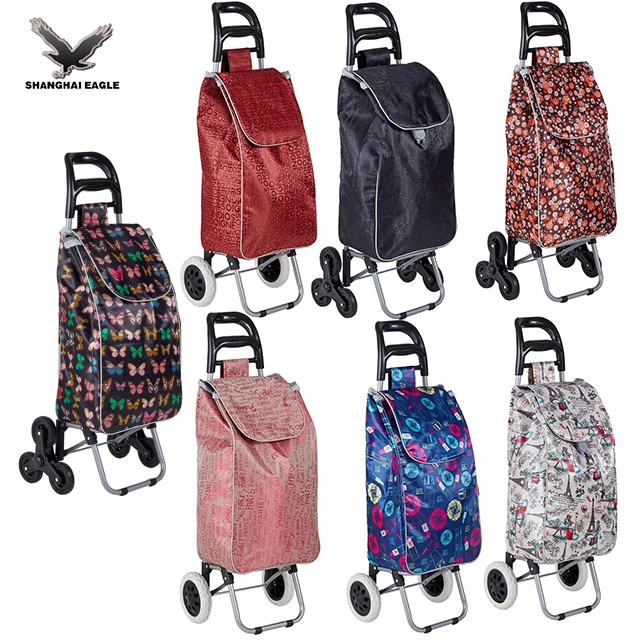 Wholesale Shopping Trolley Bag Portable Market Trolley Cart Shopping Bag Shop Trolley with Wheels