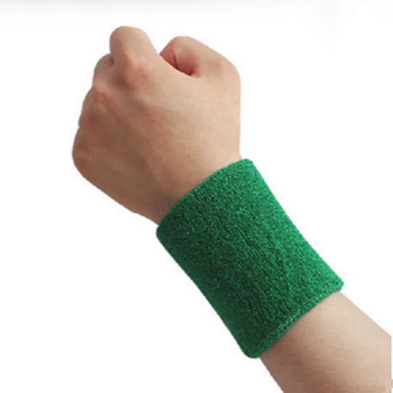 Custom Colorful Breathable Cotton Unisex Running Badminton Sport Sweat Bands Wrist Band