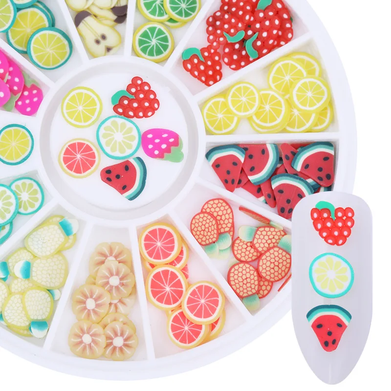 Fruit Charms for Slime Addition Slices Lizun Accessories Putty Nail Art Slime Suppliers Toys Decoration