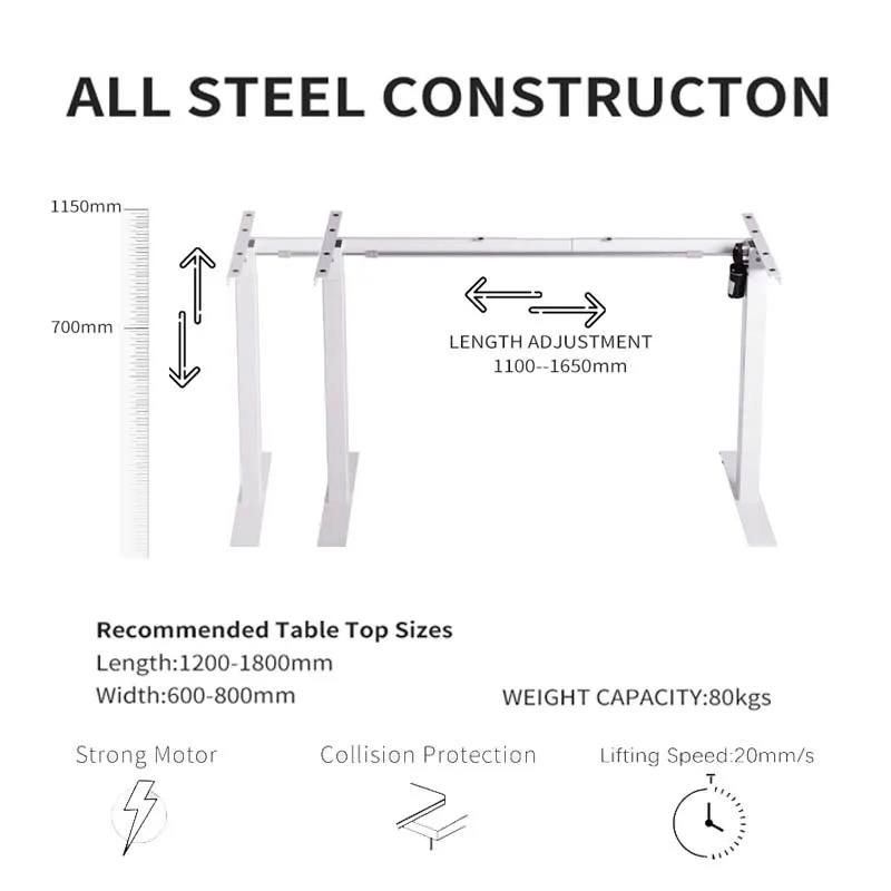 Adjust Modern Home Office Smart Lifting Height Adjustable Electric Ergonomic Standing Computer Desks