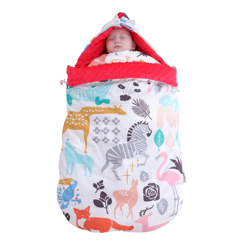 
Cotton anti-startle autumn and winter thickened dual-use newborn baby quilt sleeping bag 