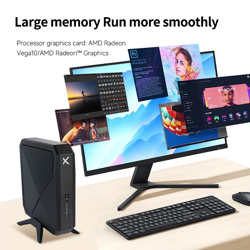 New Small computer host computer wifi5 AMD R yzen7 3700u 4 core mini pcs Gaming for monitor portable Desktop computer pc