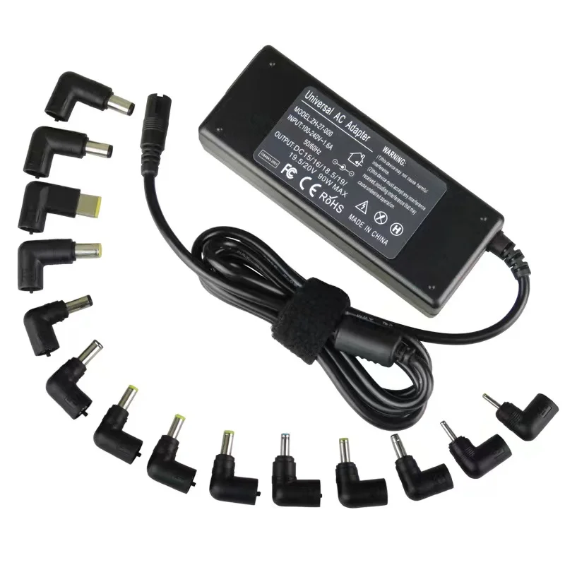 90w 14 heads converter Universal travel laptop charger with 8~12 tips for HP/Dell /Asus/Acer/Samsung/Lenovo laptop adapter