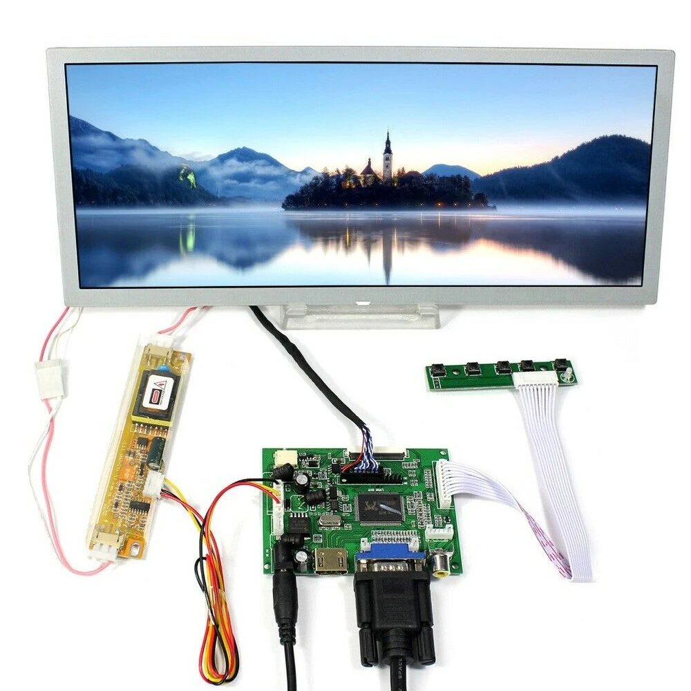 Lcd Lvds Display Module High Brightness Car Navigation Automotive Screen Inch Tft Bar in Stock 12.3 1920X720 700 Cd/m2 1PCS