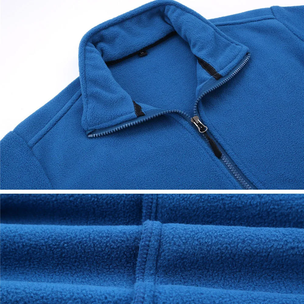 Women Fleece Full Zip Jacket Lightweight Warm Windproof Casual Fall Polar Coat Tops Sweatshirt Outwear with Pockets