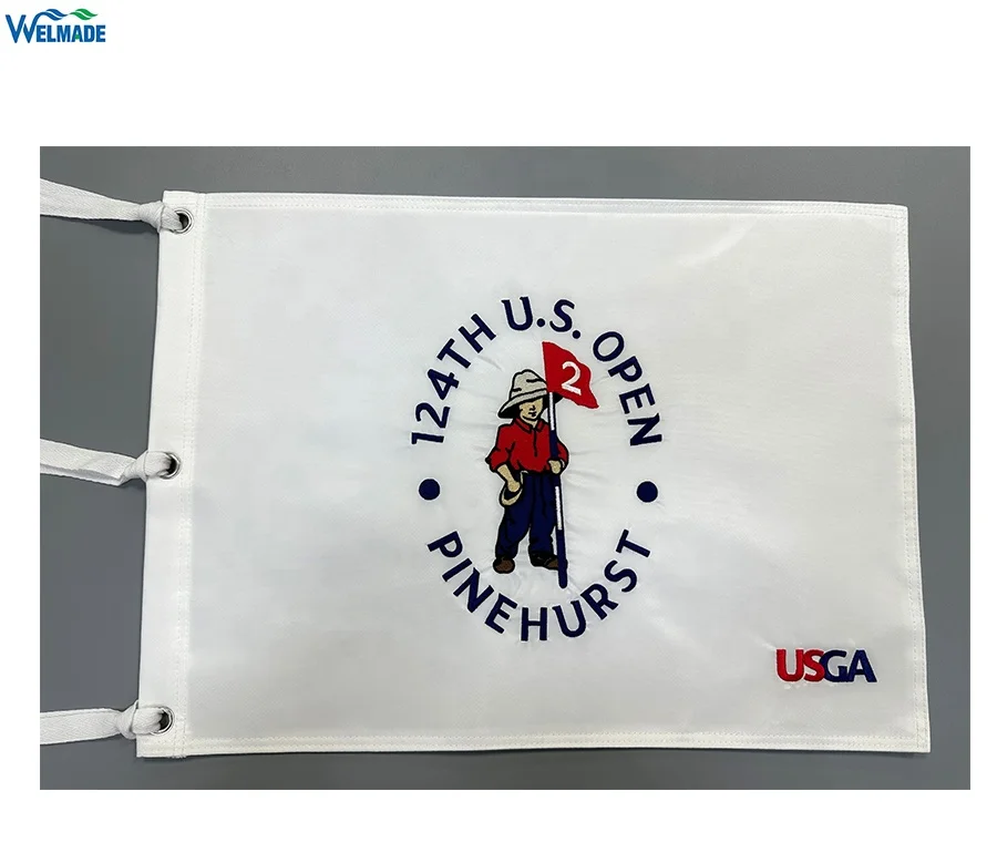 2024 U.S открытые булавки для гольфа с вышитыми флагами мастера PGA с отверстиями для гольфа