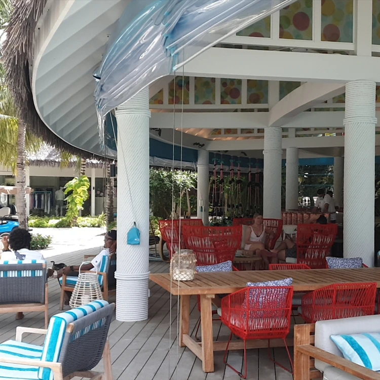 Новый дизайн, ПВХ римские шнуры Monsoon, пляжные ПВХ жалюзи, прозрачные наружные пластиковые рождественские прозрачные шторы из Гуанчжоу