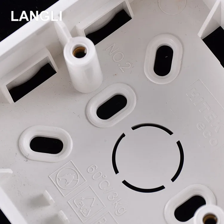PVC Small Junction Box Cable Holes Waterproof Electrical Cable One Gang Switch Cctv Camera Junction Box Electronics