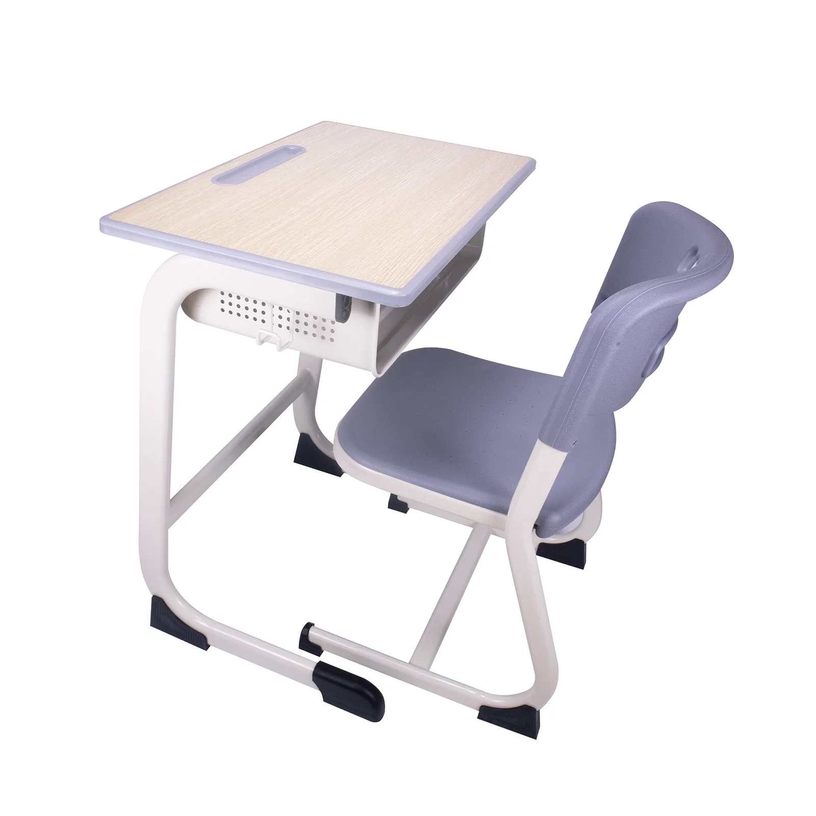 Clear and adjustable single-person junior high school desks, suitable for students and adolescents