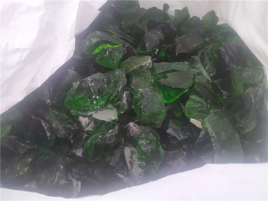 10-20cm gardening landscaping slag glass rocks for garden and glass gabion