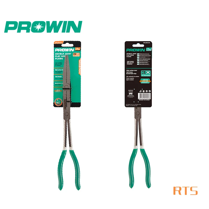PROWIN 11348 13inch  Double Joint Flat Nose Pliers