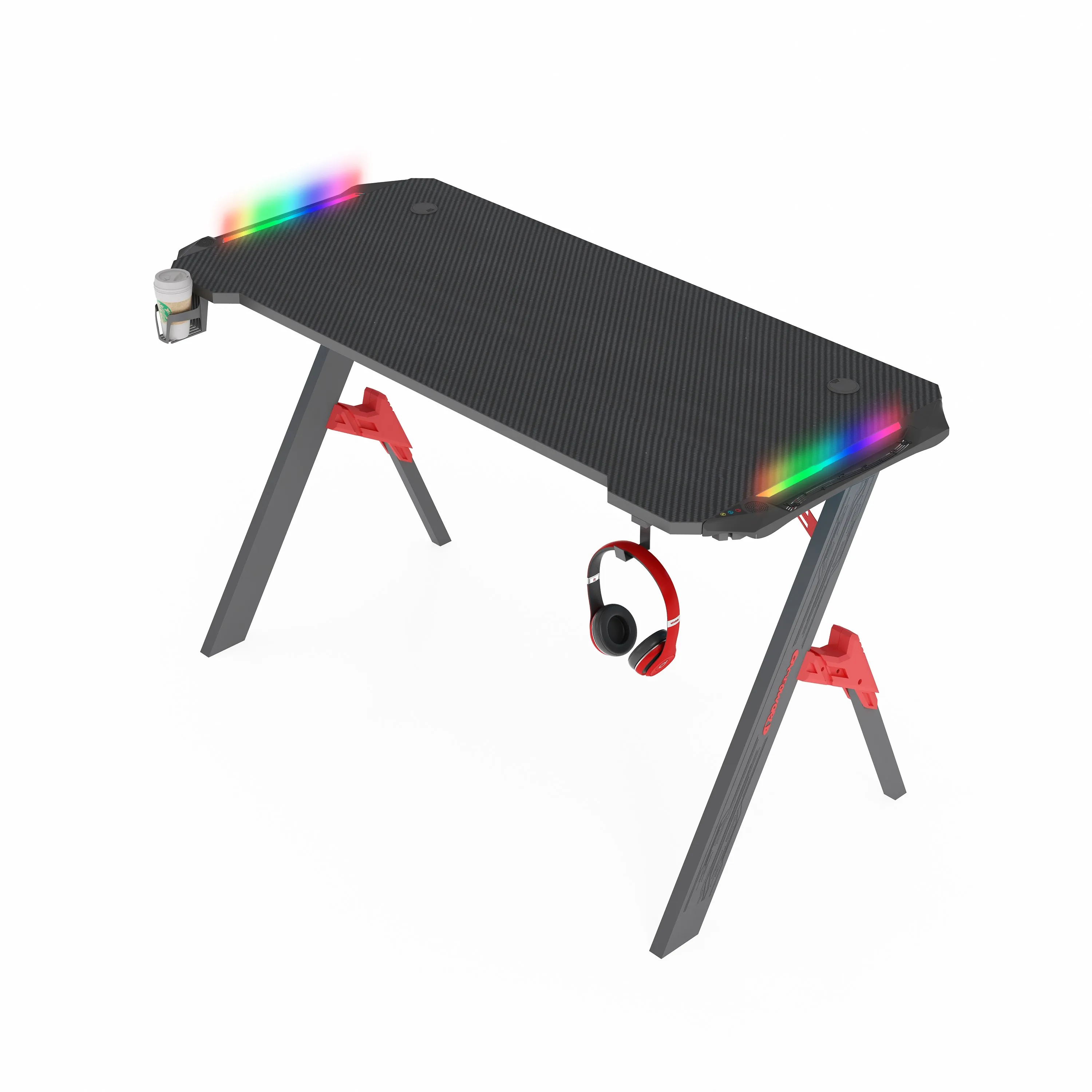 2pcs RGB Light Control Gaming table computer desk  RGB Light Smart furniture LED parts for Bedroom Living Room
