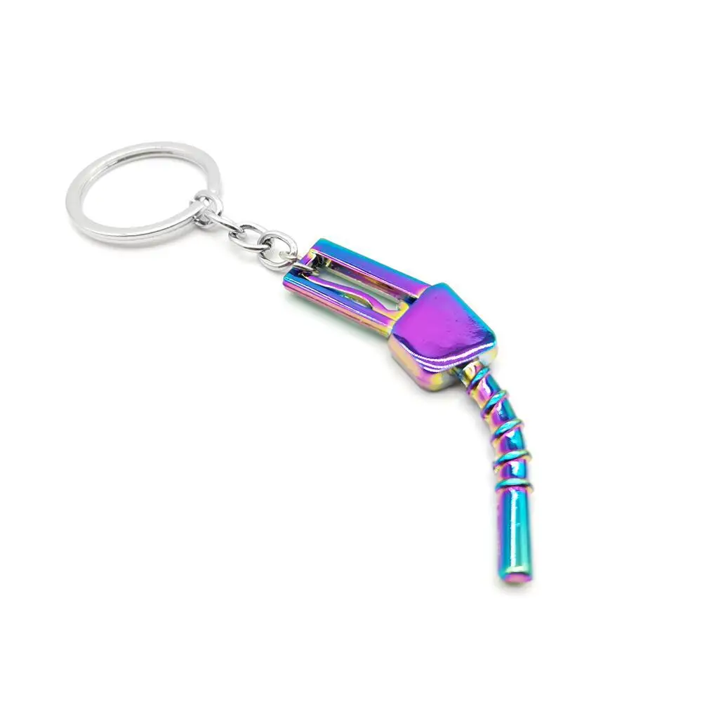 OIL GUN Keychain Fashion Accessories Car Part Model Keyring  Fuel Gun Keyfob Keychain Ring