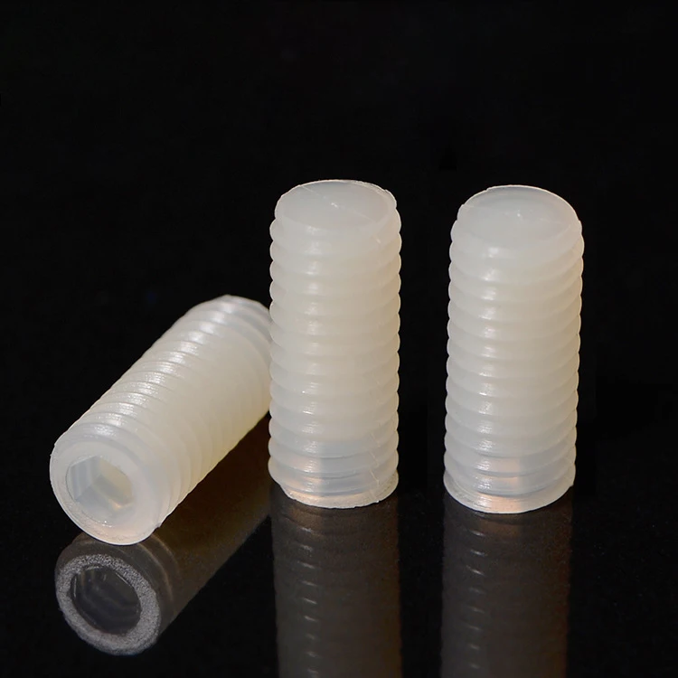 M3 M4 M5 white Nylon screw insulation slotted headed plastic screw set screw