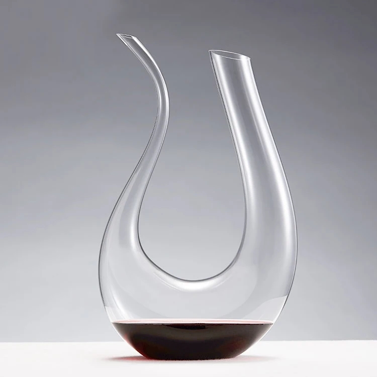 clear Crystal glass U-shaped decanter