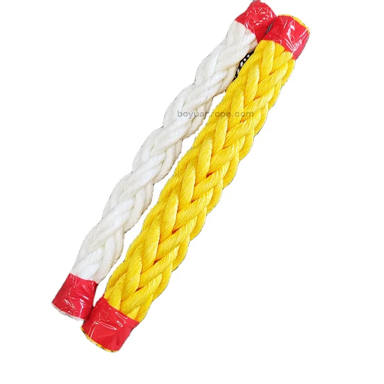 Hot Selling Polypropylene Rope 75Mm Customizable  Braided 8/12 Strand 150Mm For Mooring rope blue yellow polypropylene rope