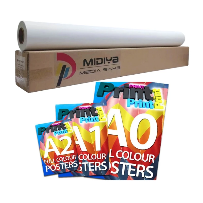 Eco Solvent White PP Paper Roll Composite Polypropylene Printable Poster Synthetic Paper Without Glue