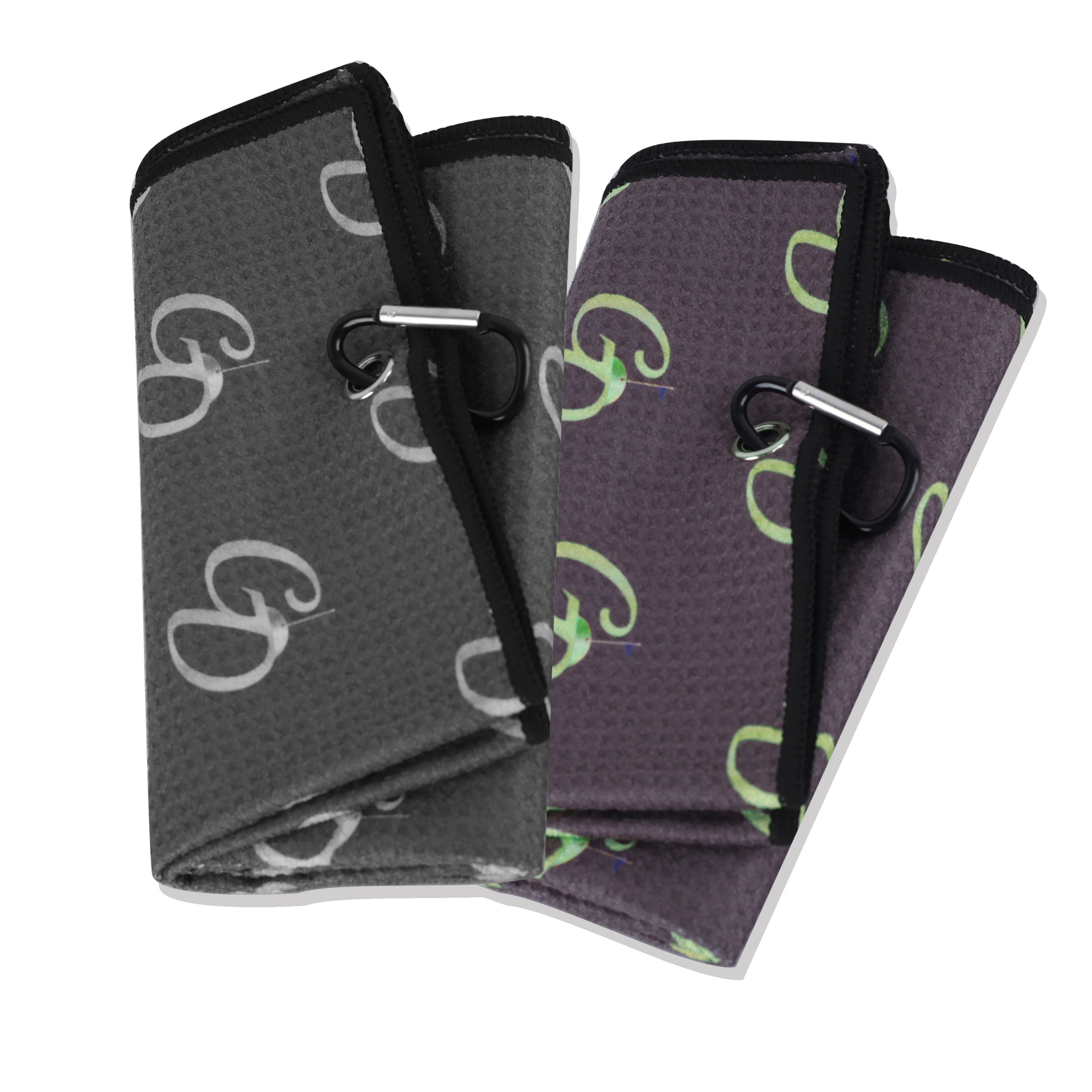 Personalized Designs High Quality Material Custom Printed Microfiber Waffle Weave Golf Towels
