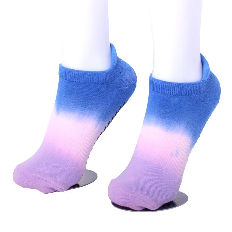 Custom Logo Anti Slip Yoga Socks Women Indoor Floor Grippy Tie Dye Grip Pilates Socks