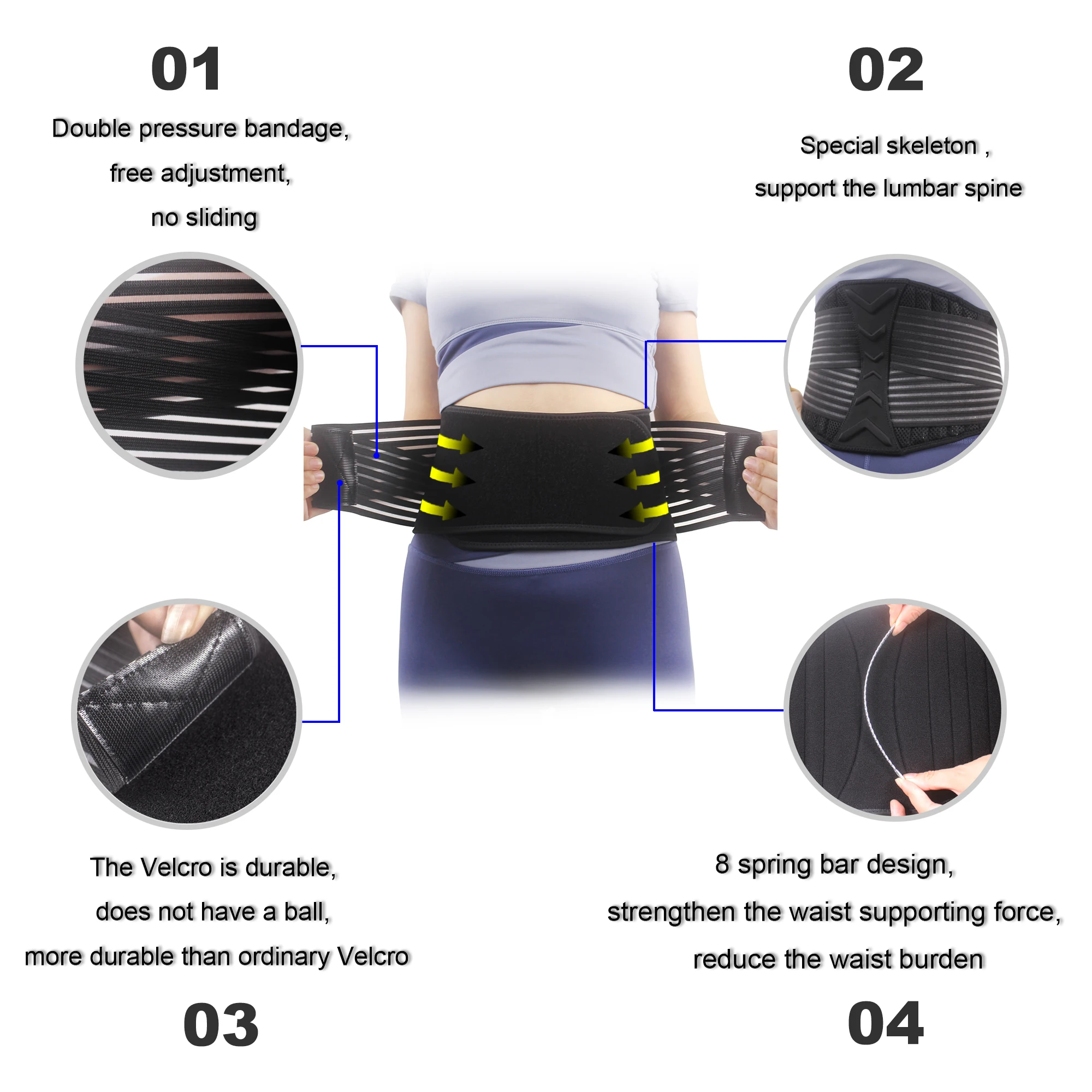 Gym Sport Weight Loss  Belt Sauna Sweat Slimming Waist Trimmer Belt Waist Trainer Wrap Band Custom Women Back Support