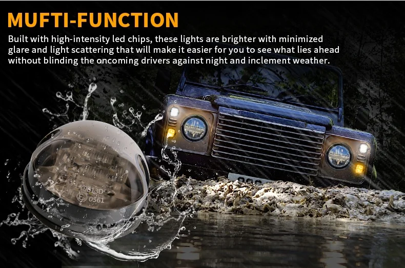 Led turn signal auto light kit For Land Rover Defender 1990-2016 Car Rear Stop Tail lights front DRL Turn light