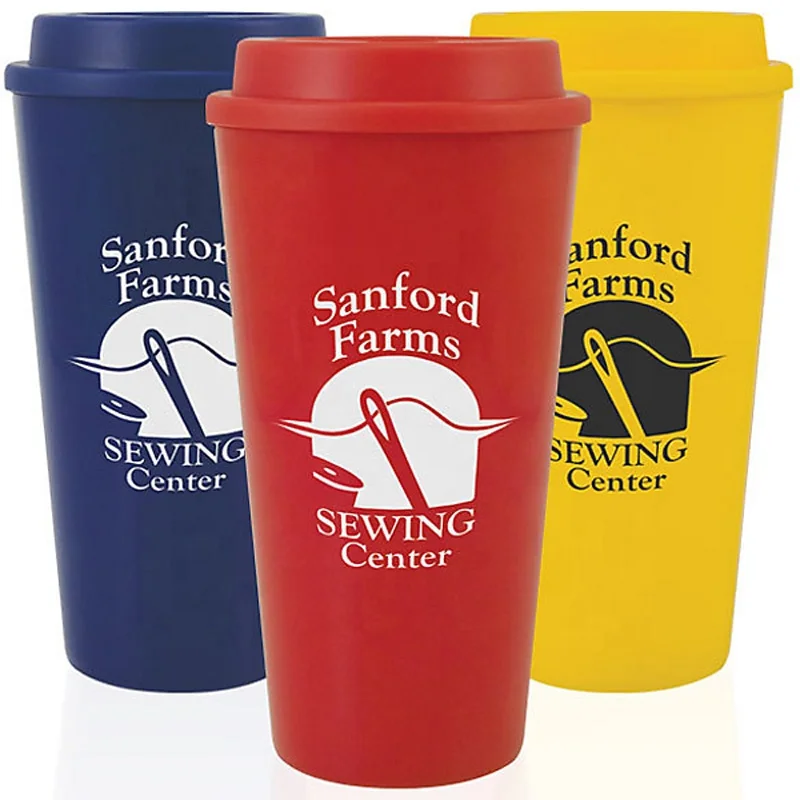 16 Ounce Double Walled Polypropylene Tumblers with Customized Logo