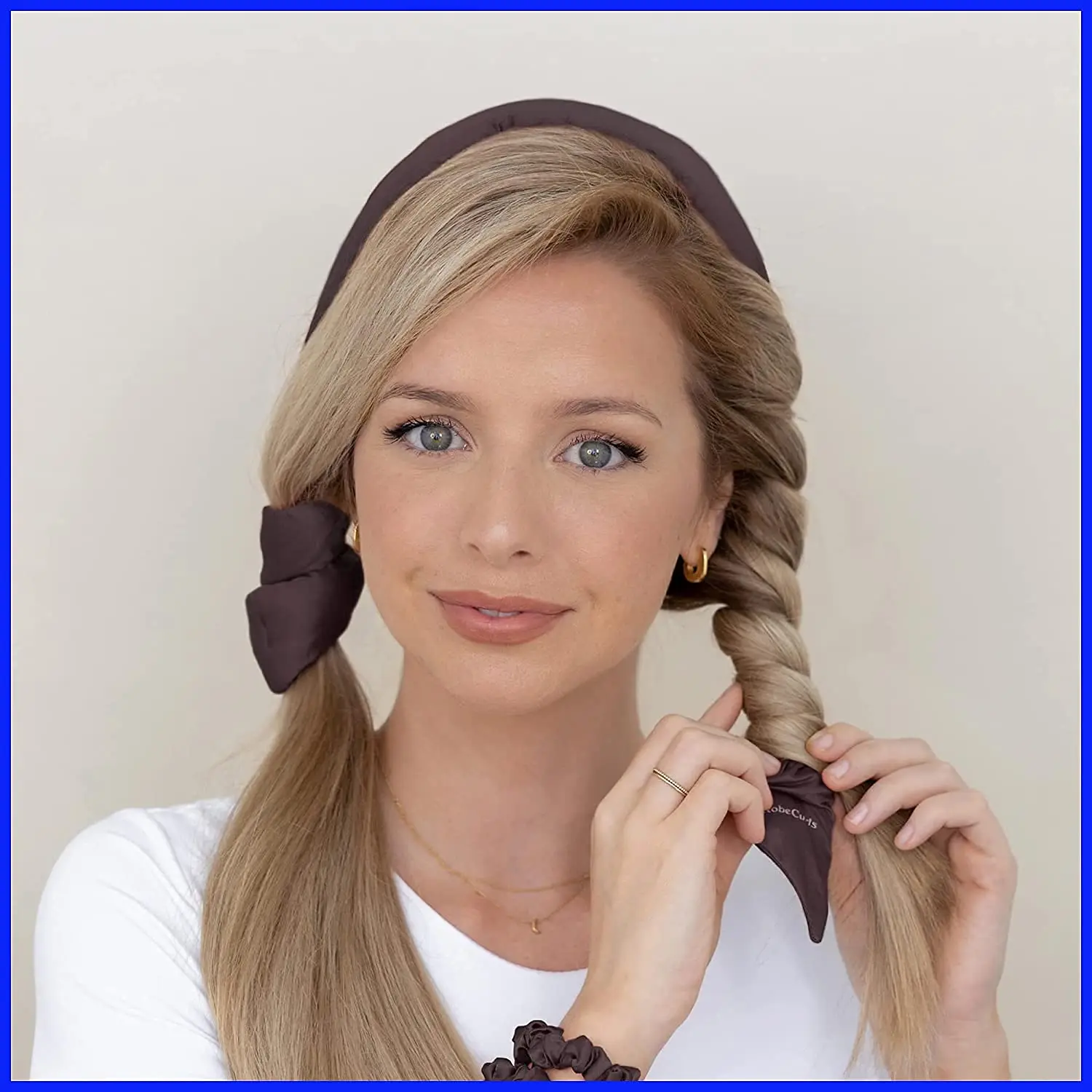 Upgrade No Heat Soft Ribbon Hair Wave Roller Headband Rod Heatless Curling Headband
