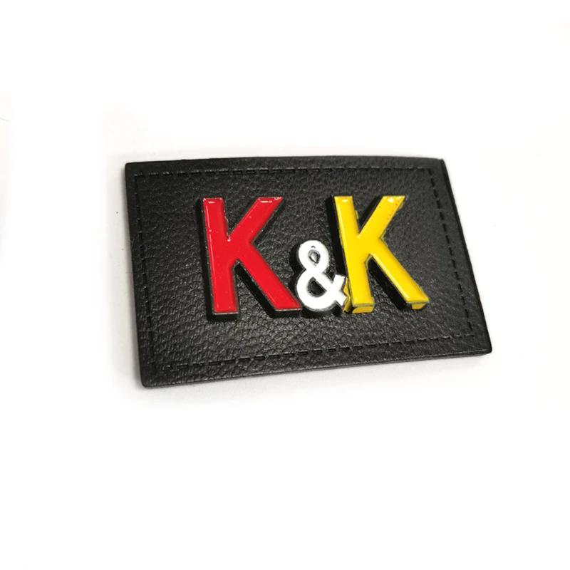 Custom Personalized Embossed Logo Jeans Genuine Leather Patch Leather Label and Tags for Garment Bags Shoes Top OEM Customized