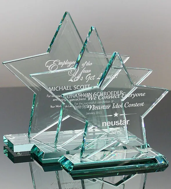 Wholesale high quality Glass Trophy Crystal Trophy