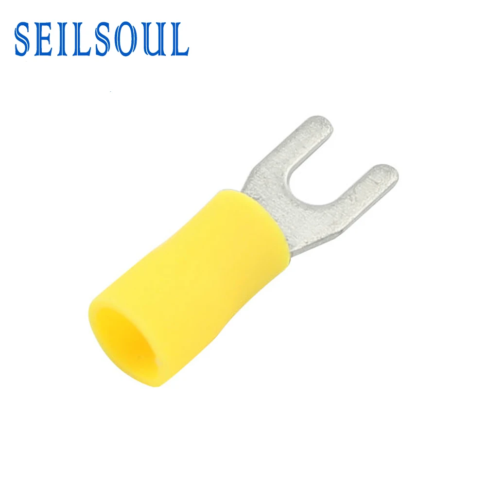 Sv1.25-6S Awg22-16 1/4 Pvc Insulated Copper Cable Electrical Spade Terminal Lug Crimp Fork Connectors